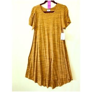 LuLaRoe NWT Carly Large Orange Black Tweed